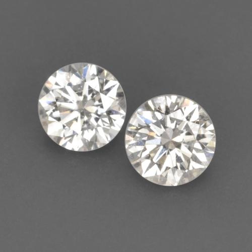 Gemas de diamante blanco natural de 0,13 ct, corte redondo, VVS-VS