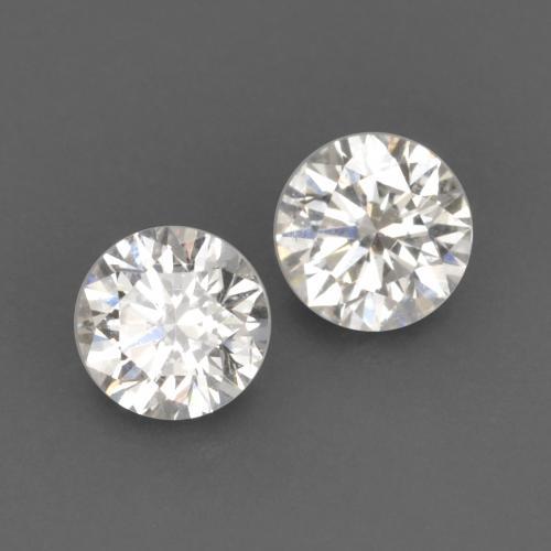 Gemas de diamante blanco natural de 0,13 ct, corte redondo, VVS-VS