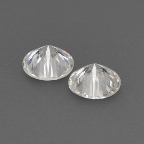 Gemas de diamante blanco natural de 0,13 ct, corte redondo, VVS-VS