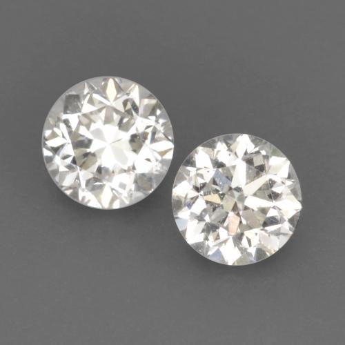 Gemas de Diamante Blanco cálido natural de 0.20 ct, Corte Redondo, VVS-VS