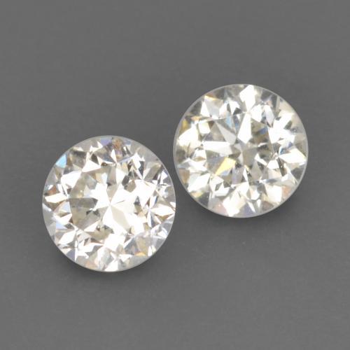 Gemas de Diamante Blanco cálido natural de 0.20 ct, Corte Redondo, VVS-VS