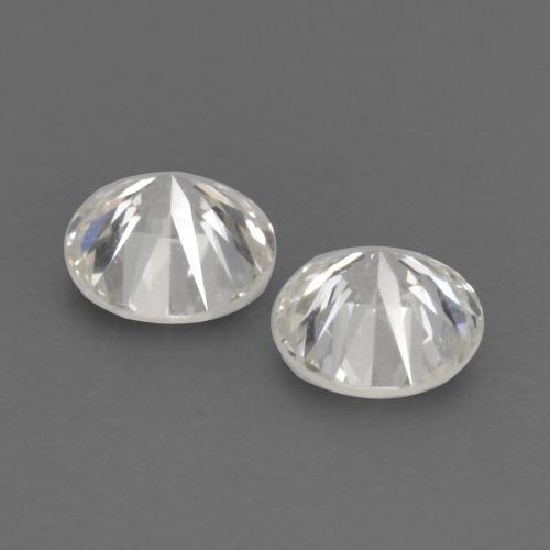Gemas de Diamante Blanco cálido natural de 0.20 ct, Corte Redondo, VVS-VS
