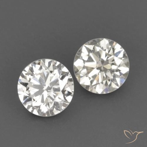 Gemas de Diamante J natural de 0.18 ct, Redondo, VVS-VS