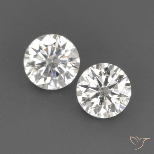 Gemas de diamante h natural de 0,14 ct, corte redondo, VVS-VS
