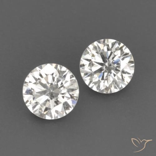 Gemas de diamante h natural de 0,14 ct, corte redondo, VVS-VS