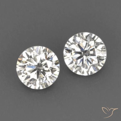 Gemas de Diamante H natural de 0.15 ct, Redondo, VVS-VS