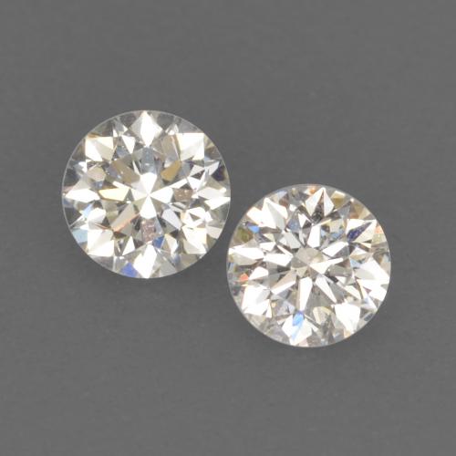 Gemas de diamante blanco natural de 0,17 ct, corte redondo, VVS-VS