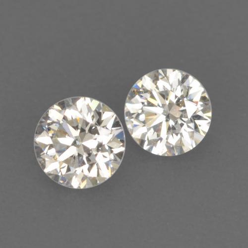 Gemas de diamante blanco natural de 0,17 ct, corte redondo, VVS-VS