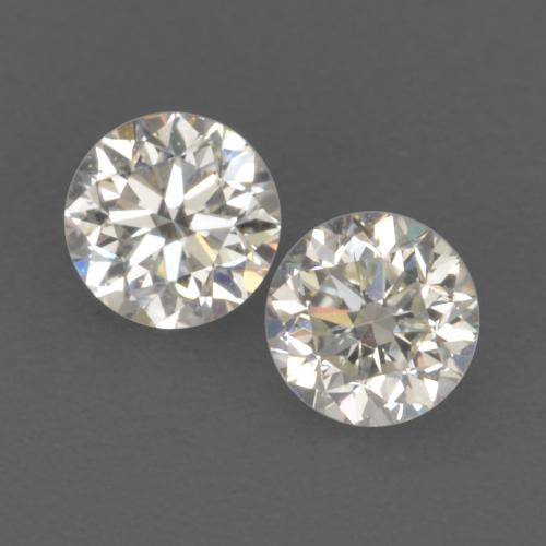 Gemas de Diamante Blanco cálido natural de 0.22 ct, Corte Redondo, VVS-VS