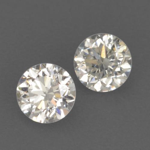Gemas de Diamante Blanco cálido natural de 0.22 ct, Corte Redondo, VVS-VS
