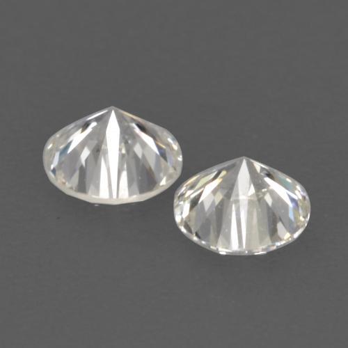Gemas de Diamante Blanco cálido natural de 0.22 ct, Corte Redondo, VVS-VS