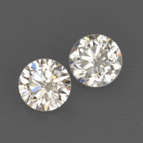 Gemas de diamante blanco natural de 0,17 ct, corte redondo, VVS-VS