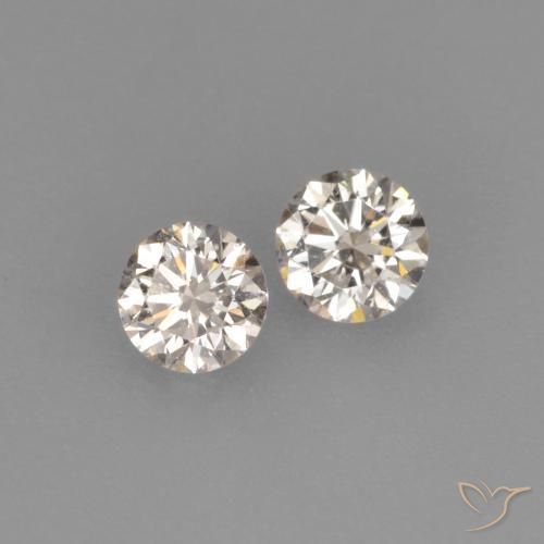 Gemas de Diamante K natural de 0.15 ct, Redondo, VVS-VS