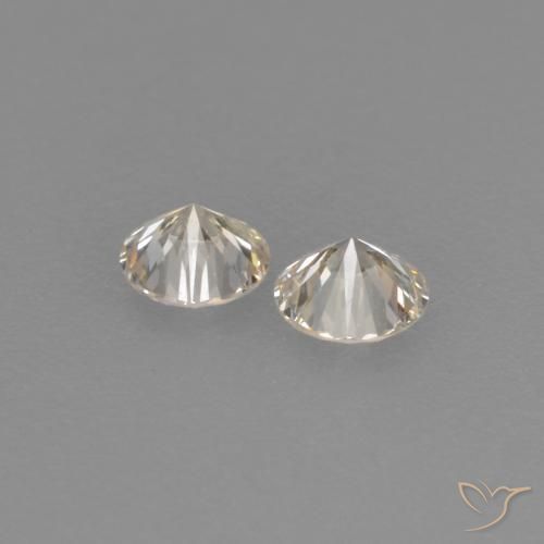 Gemas de Diamante K natural de 0.15 ct, Redondo, VVS-VS