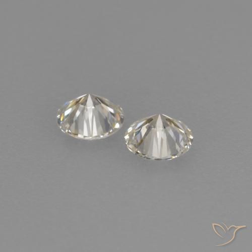 Gemas de Diamante L natural de 0.14 ct, Redondo, VVS-VS