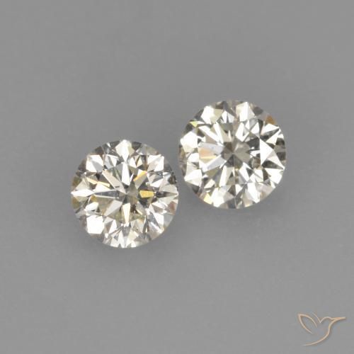 Gemas de diamante l natural de 0,23 ct, corte redondo, VVS-VS