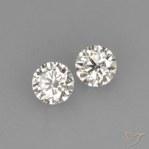 Gemas de Diamante L natural de 0.18 ct, Redondo, VVS-VS