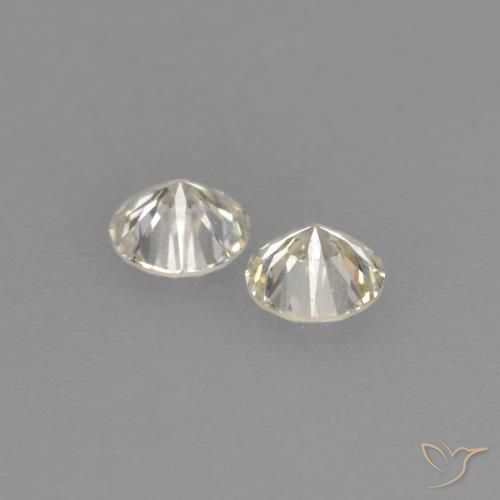 Gemas de Diamante L natural de 0.18 ct, Redondo, VVS-VS