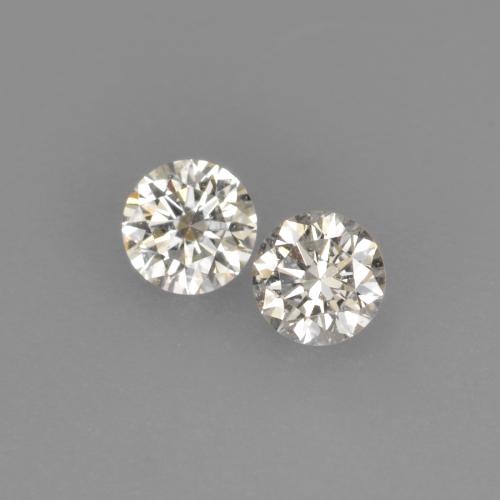 Gemas de diamante blanco natural de 0,14 ct, corte redondo, VVS-VS