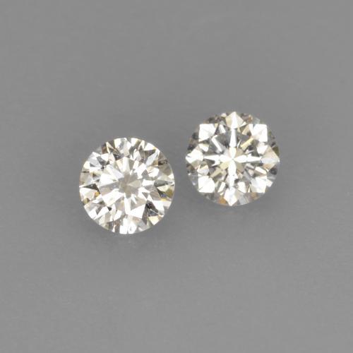 Gemas de diamante blanco natural de 0,14 ct, corte redondo, VVS-VS