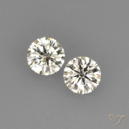 Gemas de Diamante K natural de 0.17 ct, Redondo, VVS-VS
