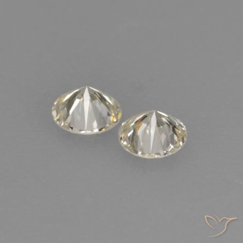 Gemas de Diamante K natural de 0.17 ct, Redondo, VVS-VS