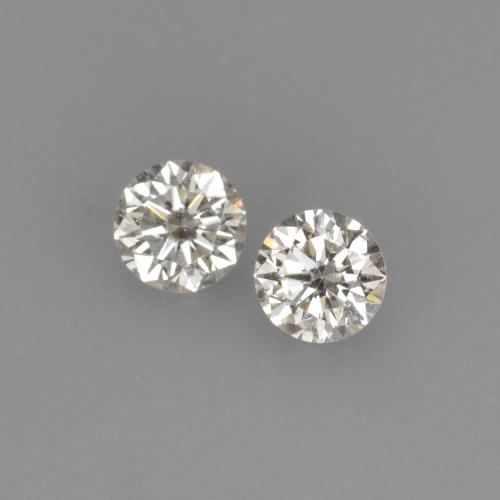Gemas de Diamante Blanco cálido natural de 0.13 ct, Corte Redondo, VVS-VS