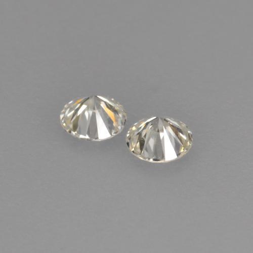Gemas de Diamante Blanco cálido natural de 0.13 ct, Corte Redondo, VVS-VS