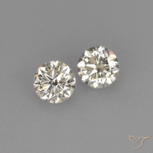 Gemas de Diamante L natural de 0.17 ct, Redondo, VVS-VS