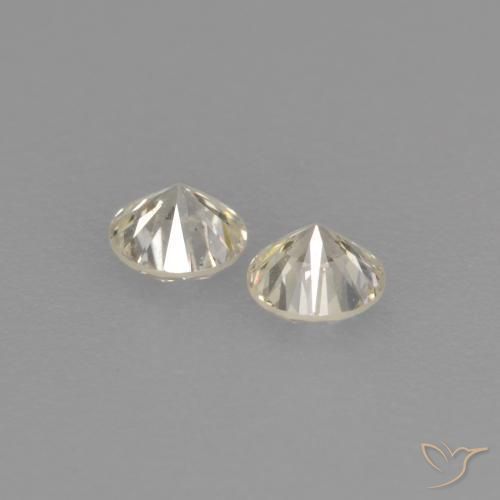 Gemas de Diamante L natural de 0.17 ct, Redondo, VVS-VS