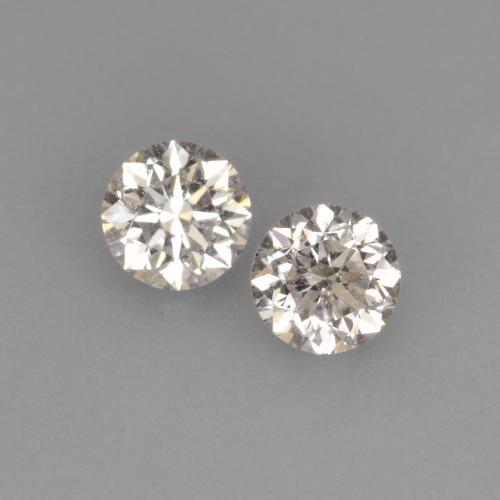 Gemas de diamante blanco natural de 0,22 ct, corte redondo, VVS-VS
