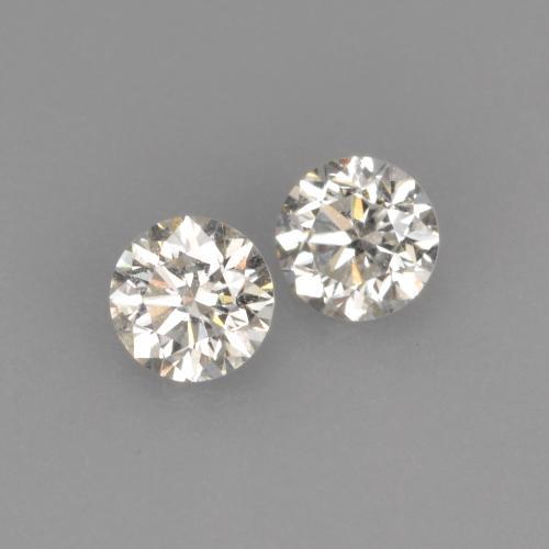 Gemas de diamante blanco natural de 0,22 ct, corte redondo, VVS-VS