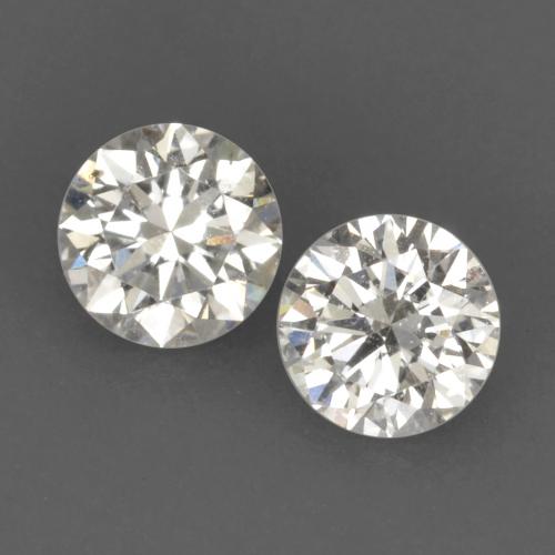 Gemas de Diamante Blanco cálido natural de 0.21 ct, Corte Redondo, VVS-VS