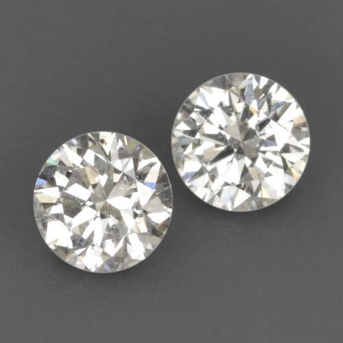 Gemas de Diamante Blanco cálido natural de 0.21 ct, Corte Redondo, VVS-VS