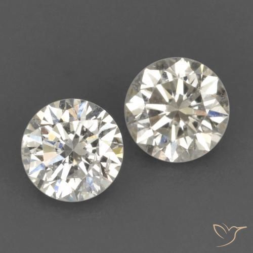 Gemas de Diamante J natural de 0.22 ct, Redondo, VVS-VS