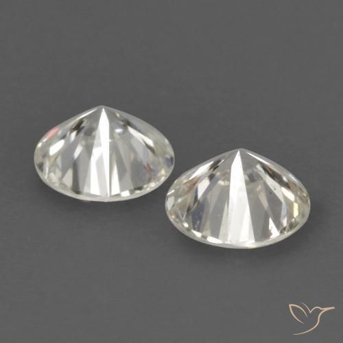Gemas de Diamante J natural de 0.22 ct, Redondo, VVS-VS