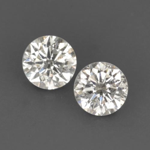 Gemas de diamante blanco natural de 0,16 ct, corte redondo, VVS-VS