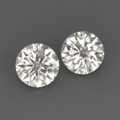 Gemas de diamante blanco natural de 0,16 ct, corte redondo, VVS-VS