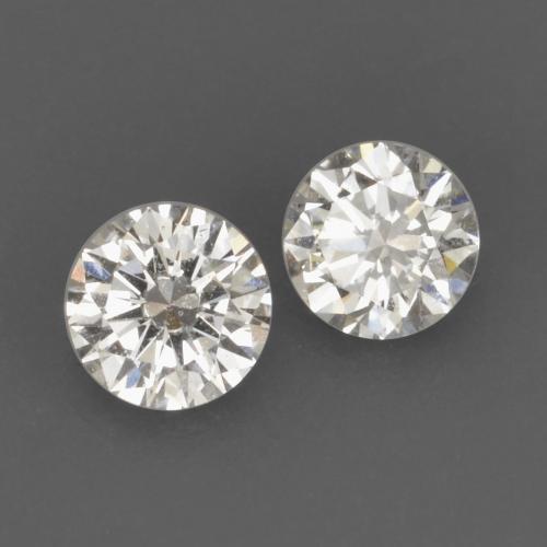 Gemas de diamante blanco natural de 0,16 ct, corte redondo, VVS-VS