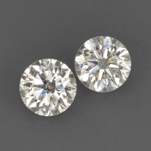 Gemas de Diamante Blanco cálido natural de 0.18 ct, Corte Redondo, VVS-VS