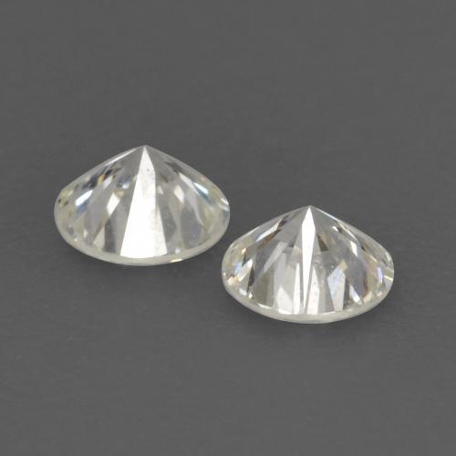 Gemas de Diamante Blanco cálido natural de 0.18 ct, Corte Redondo, VVS-VS