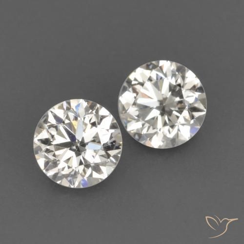 Gemas de Diamante H natural de 0.17 ct, Redondo, VVS-VS