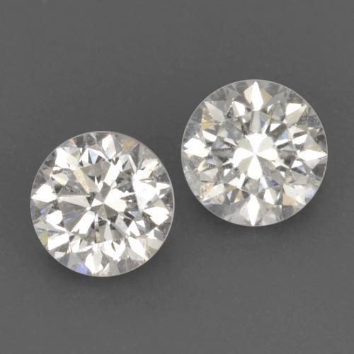 Gemas de diamante blanco natural de 0,23 ct, corte redondo, VVS-VS
