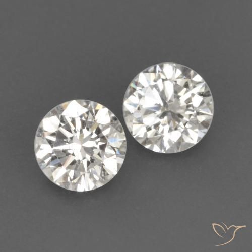 Gemas de Diamante H natural de 0.14 ct, Redondo, VVS-VS