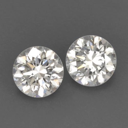 Gemas de diamante blanco natural de 0,20 ct, corte redondo, VVS-VS