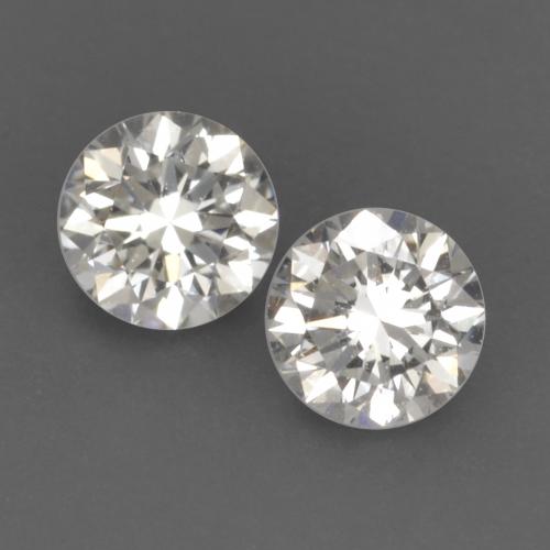 Gemas de diamante blanco natural de 0,20 ct, corte redondo, VVS-VS