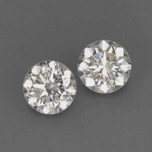 Gemas de Diamante Blanco cálido natural de 0.13 ct, Corte Redondo, VVS-VS