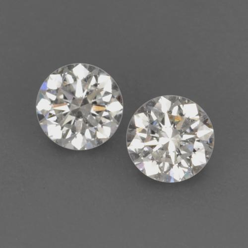 Gemas de Diamante Blanco cálido natural de 0.13 ct, Corte Redondo, VVS-VS