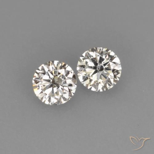 Gemas de Diamante J natural de 0.18 ct, Redondo, VVS-VS