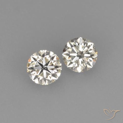 Gemas de Diamante K natural de 0.18 ct, Redondo, VVS-VS